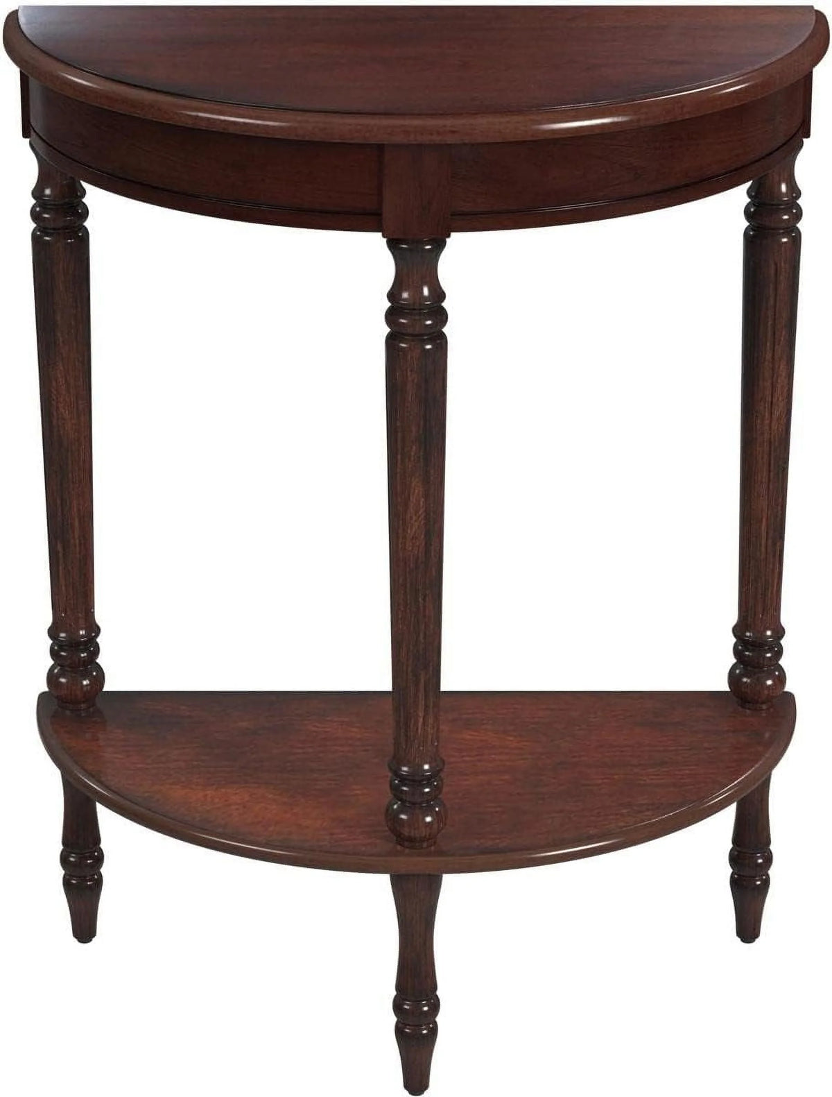 Cherry Brown Demilune Console Table C421