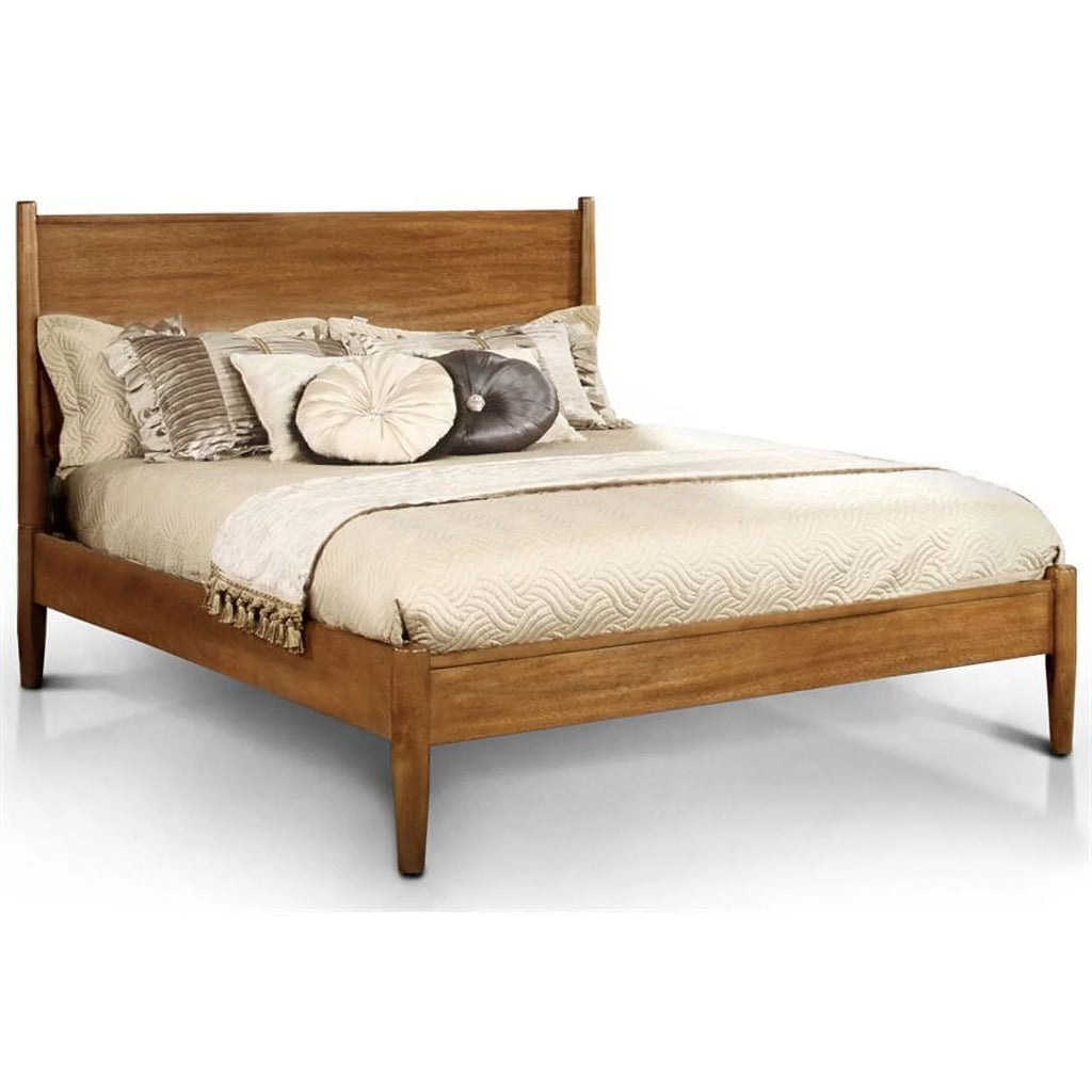 Solid Wood Full Platform Bed in Oak Y22907