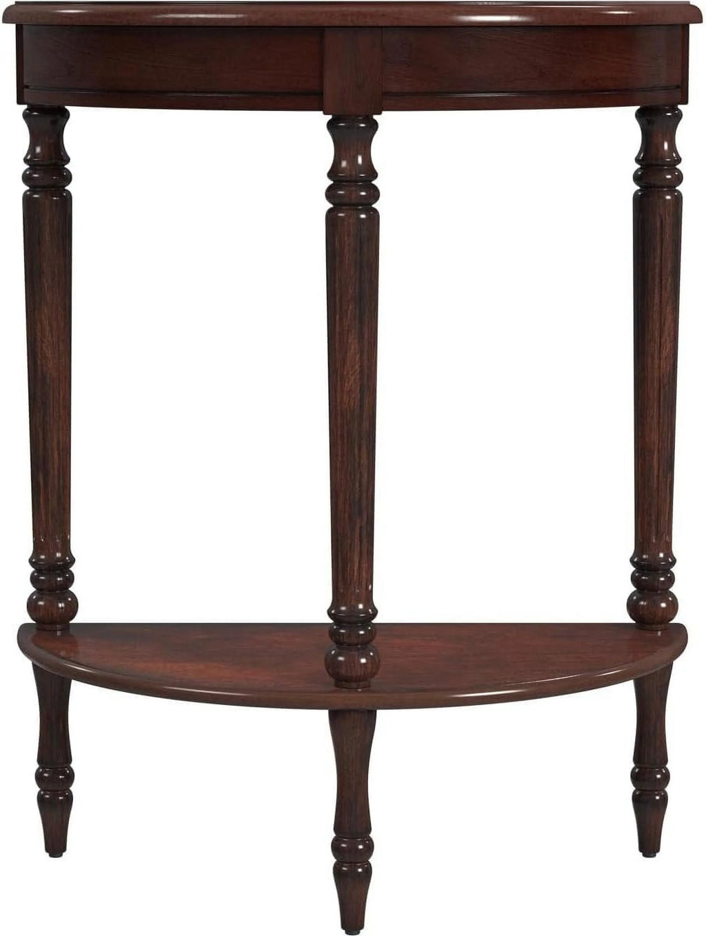 Cherry Brown Demilune Console Table C421
