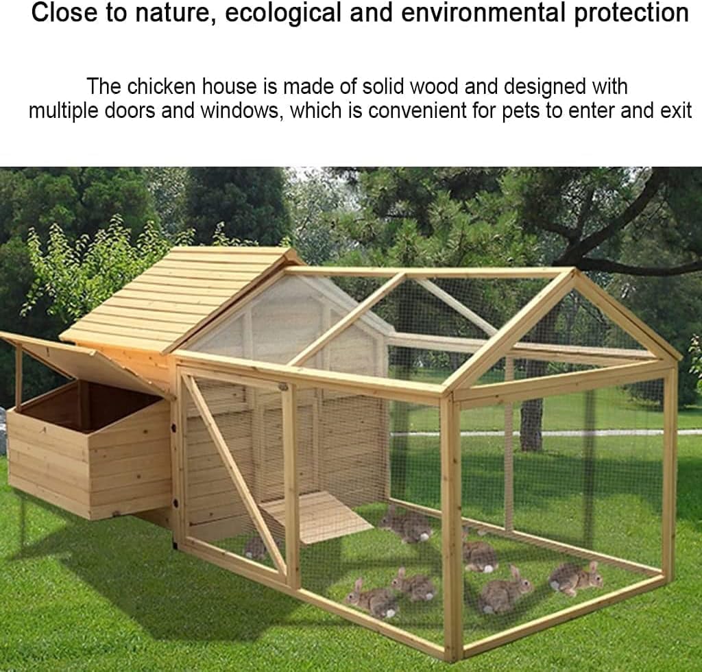 50inch Deluxe Wooden Chicken Coop L47969