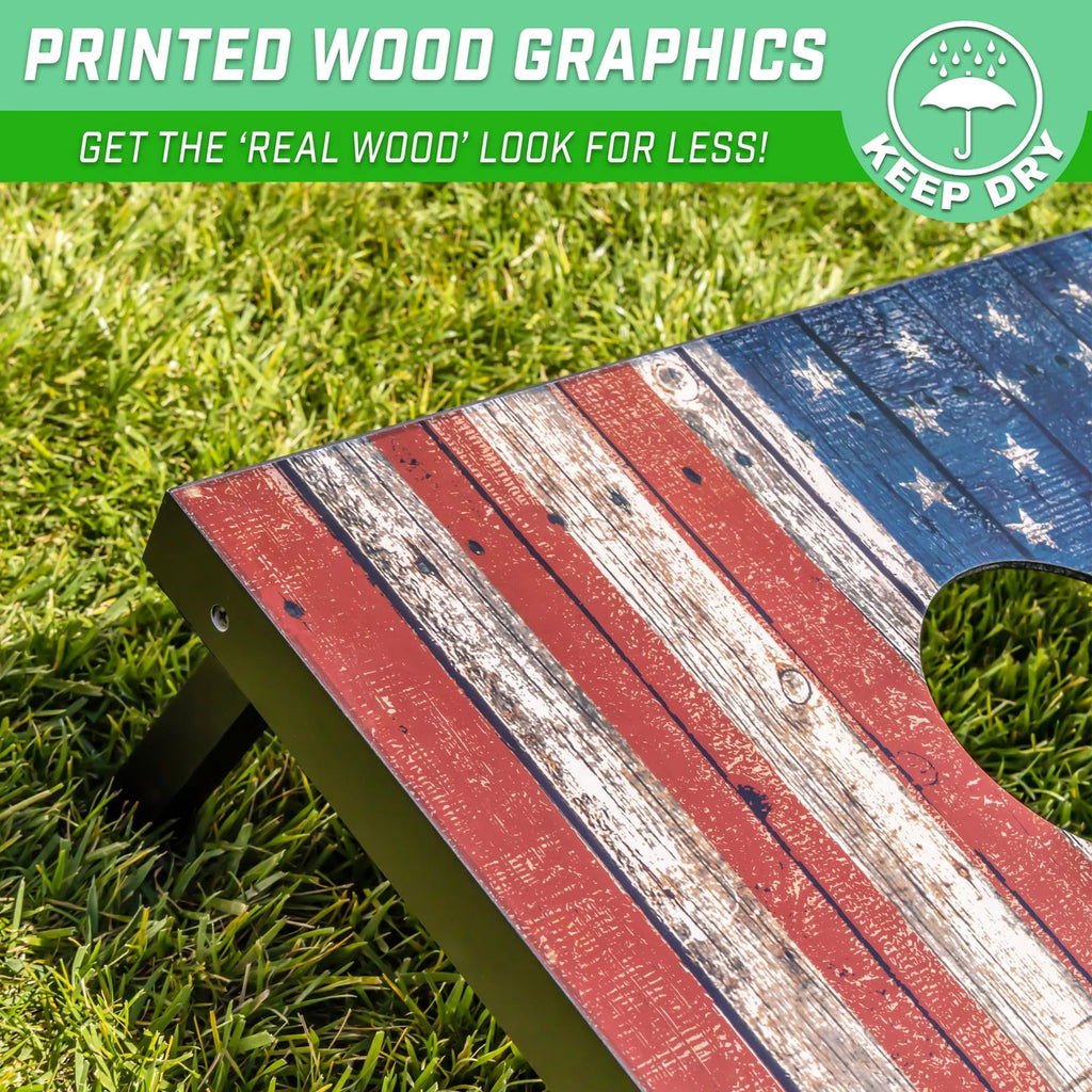 American Flag Cornhole Set with 8 Bean Bags C37765
