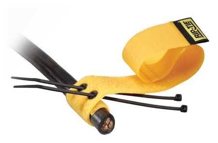 Black Hook-and-Loop Cable Tie, 18 In, Pack of 10 E706552