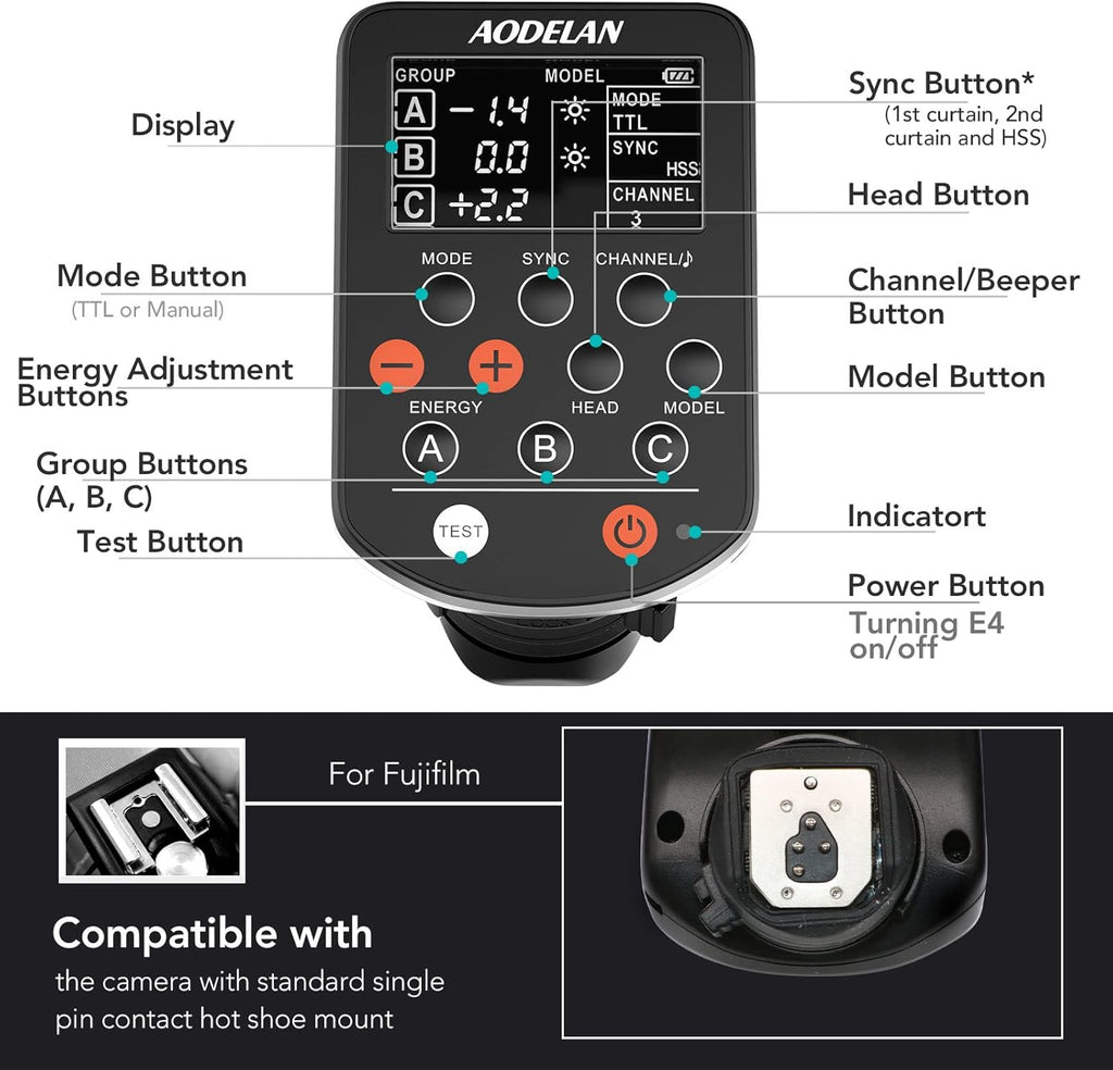 TTL Flash Trigger for Fujifilm Cameras V670503