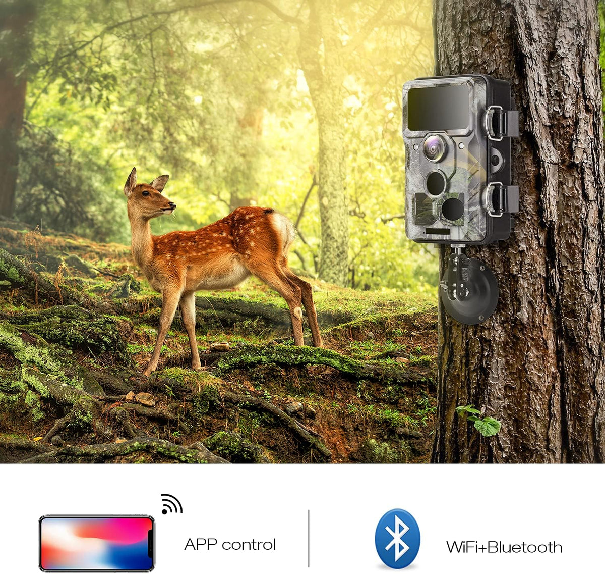 20MP 1296P Night Vision Motion Activated Waterproof IP66 Trail Camera Y94688