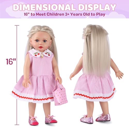 20 Inch Realistic Brown Hair Reborn Baby Doll with Clothes and Toy Accessories C1268
