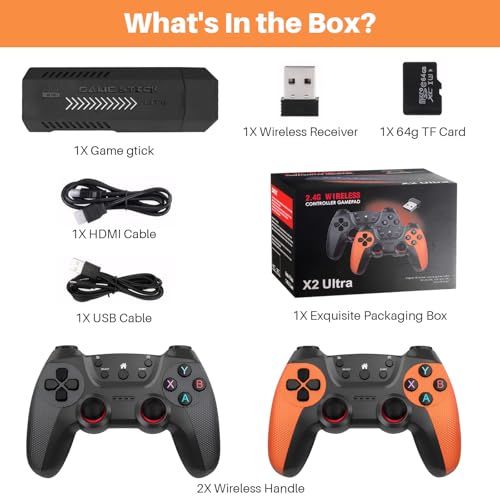 64G Retro Game Console with Wireless Double Handle G4512