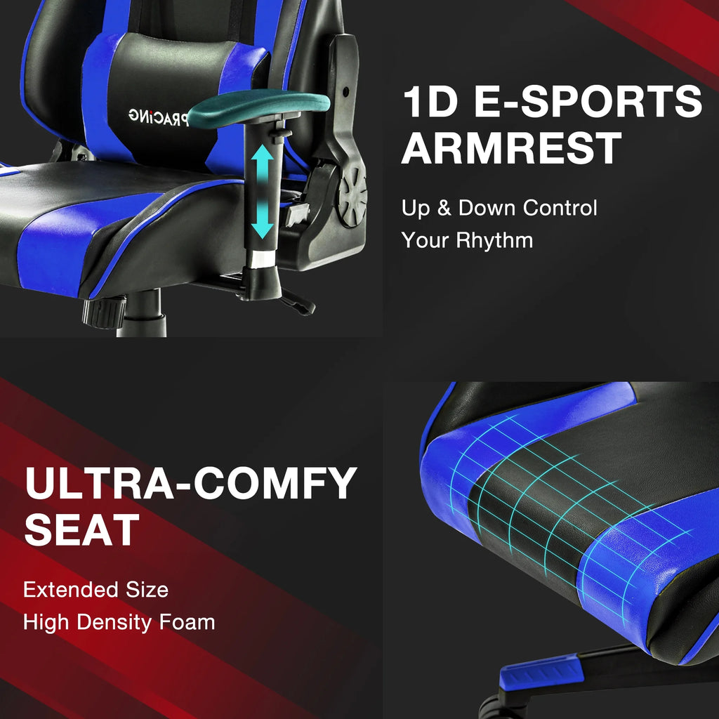 Blue PU Leather Gaming Chair F878021