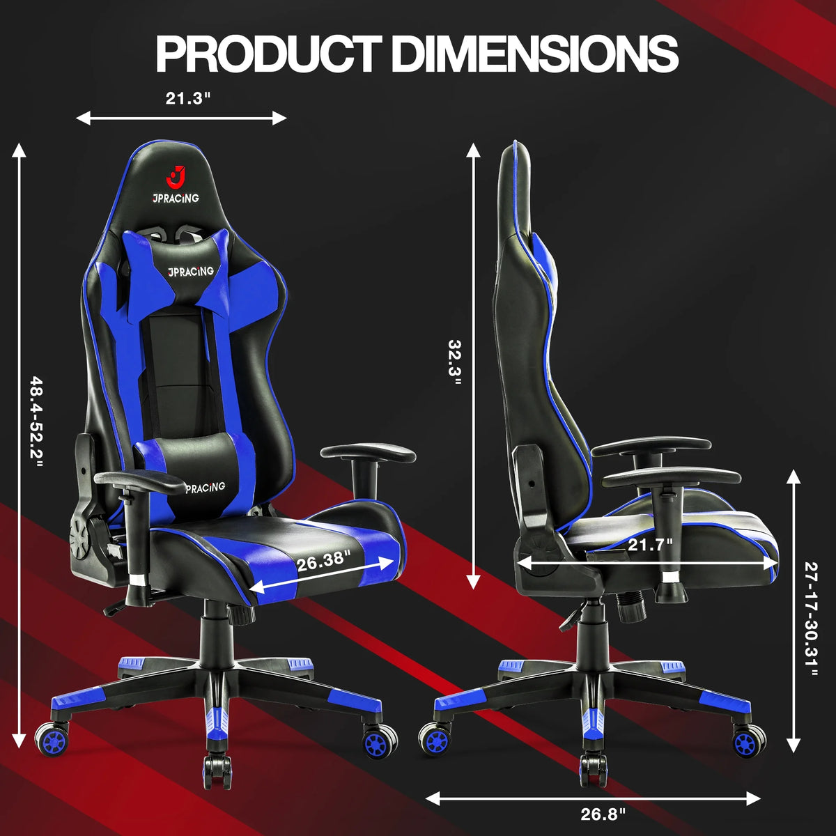 Blue PU Leather Gaming Chair F878021