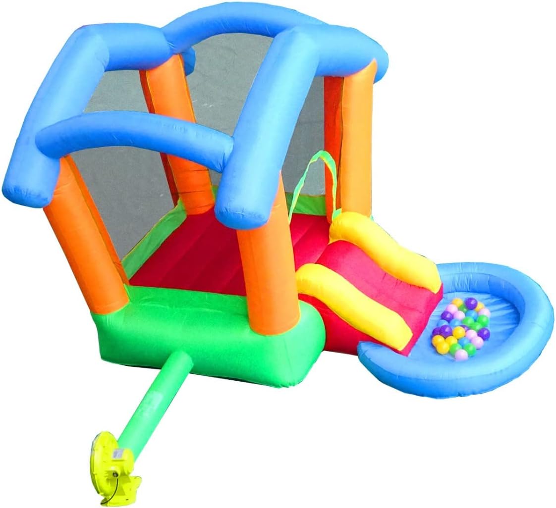 Inflatable Bounce House with Slide, 8.5' x 4.9' Play Area, 6.75' Tall F855661