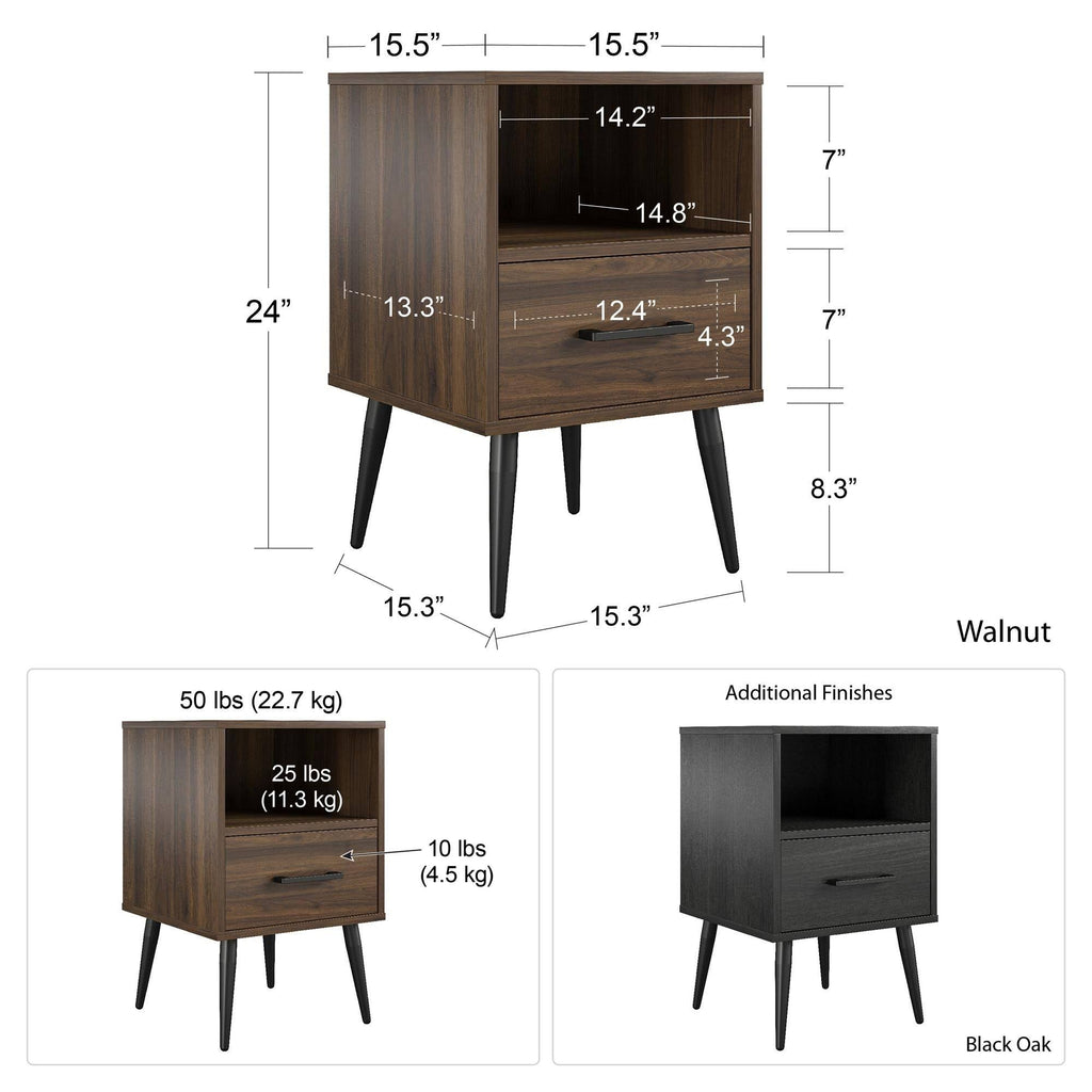 Walnut End Table X117355