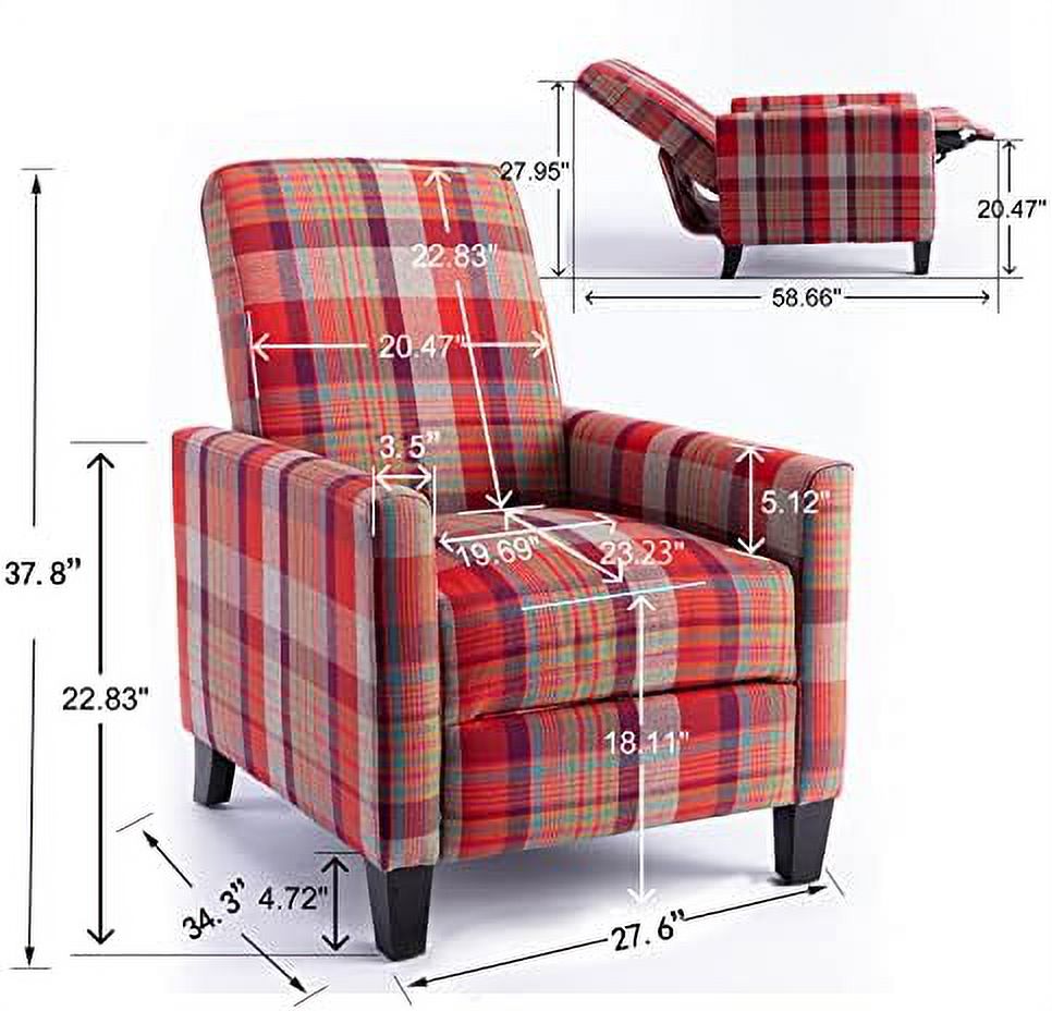 Button Tufted Club Chair with 4 Angle Adjustable Backrest T908