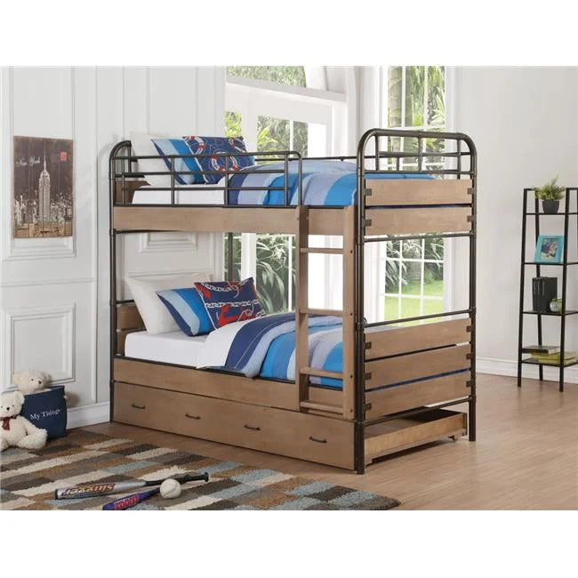 Twin Bunk Bed with Trundle Q89956