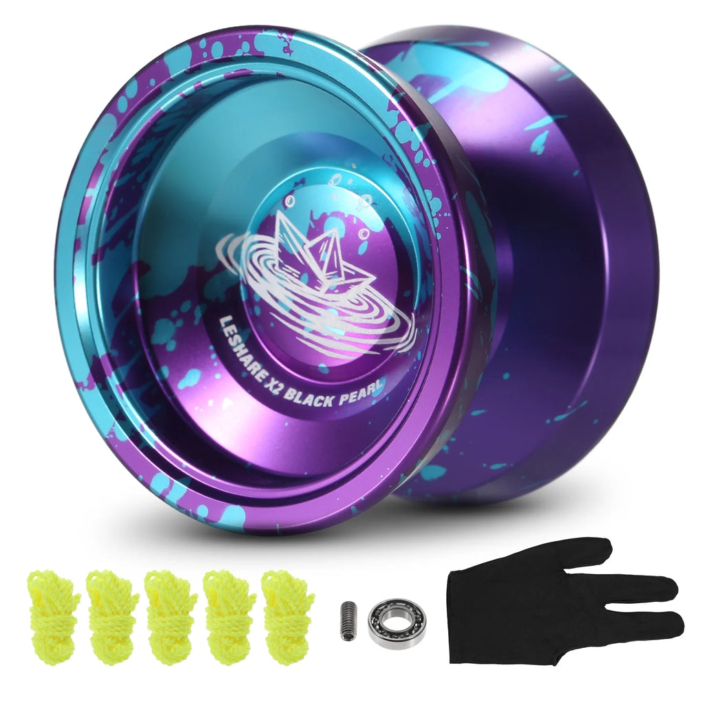 Aluminum Yoyo Ball with Bearing Strings and Glove I87770