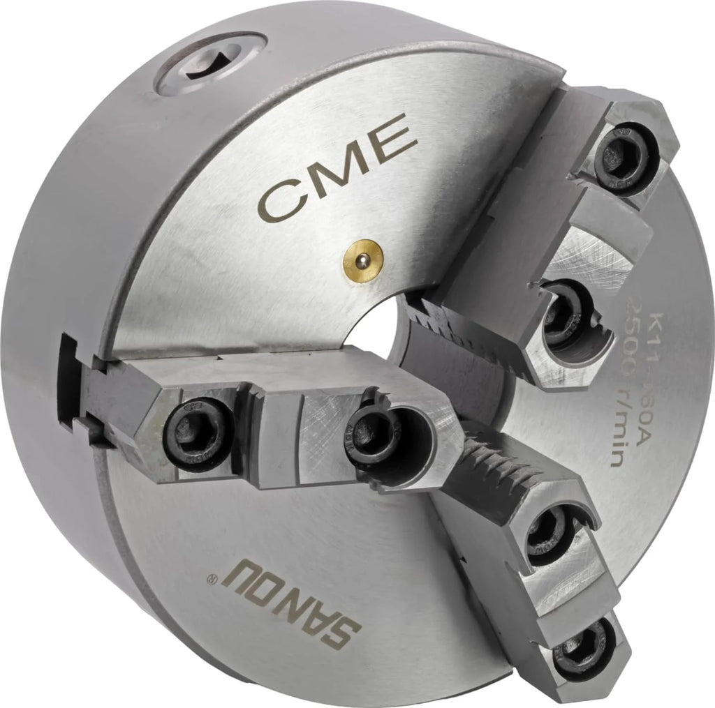 6" 3-Jaw Self-Centering Lathe Chuck with Backing Plate O7484