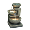 3 Bowl Fountain with 2 Warm White LEDs G57207