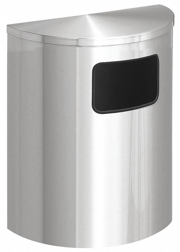 24 Gal Half-Round Metal Trash Can Z60552