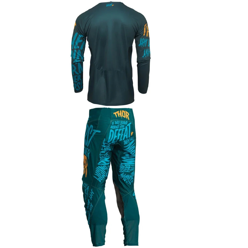 Teal/Tangerine Youth Jersey and Pant Combo D909975
