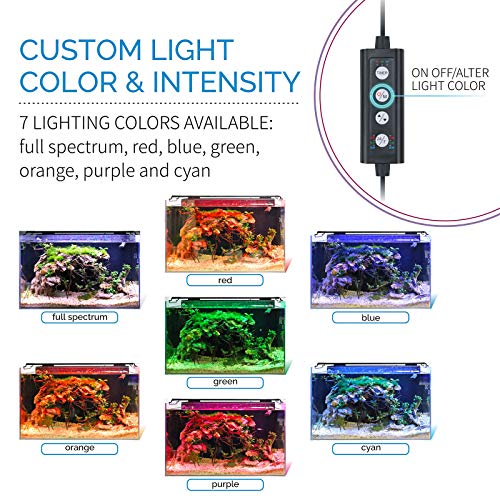 Advanced LED Aquarium Light with Timer, Full Spectrum Fish Tank Light for 24-30 in Planted Tank W201