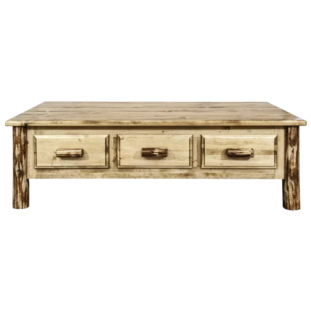 Brown Lacquered Wood Coffee Table Z9563