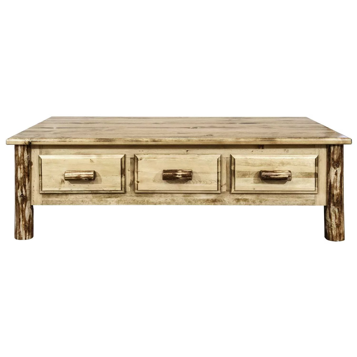 Brown Lacquered Wood Coffee Table Z9563