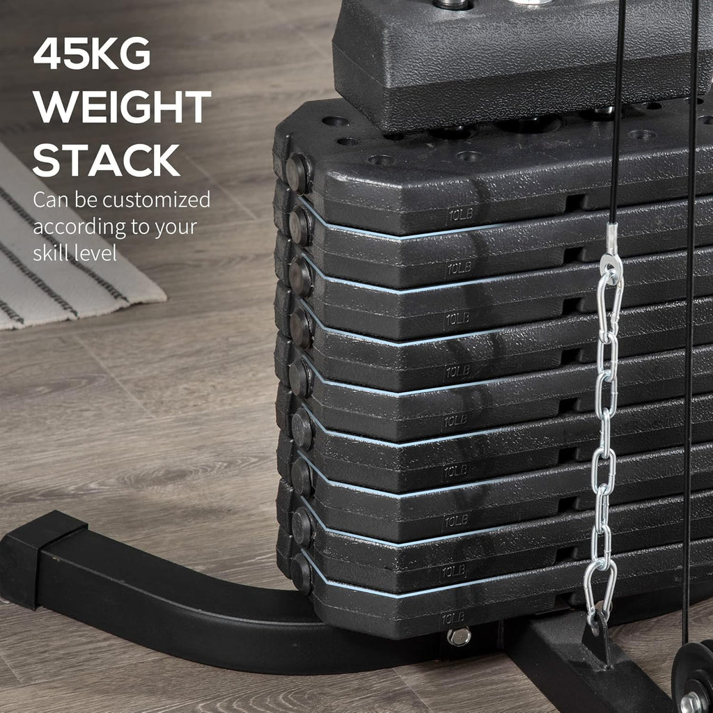 Multifunction Workout Station with 100Lbs Weight Stack B472819
