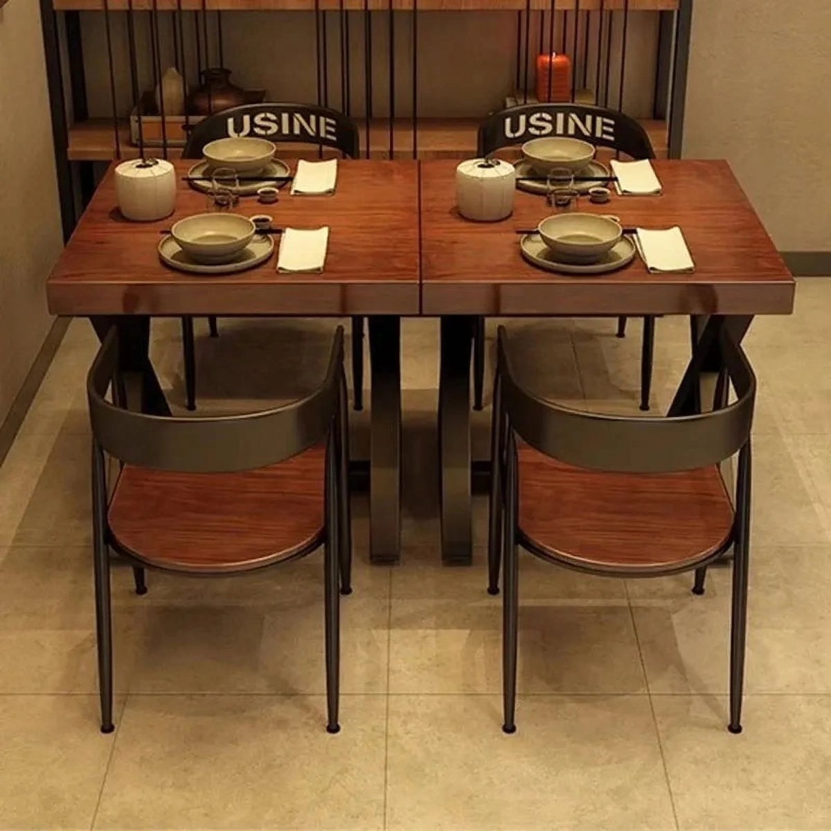 Minimalist Rectangle Waterproof Dining Table N451800