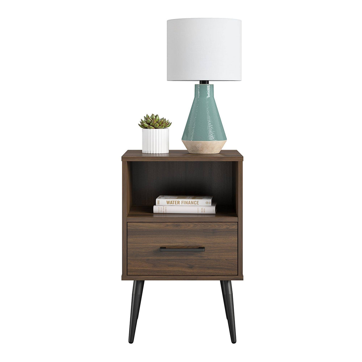 Walnut End Table X117355