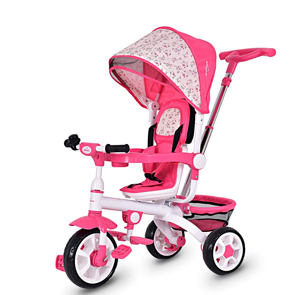 Blue 4 in 1 Tricycle with Parent Handle S6193