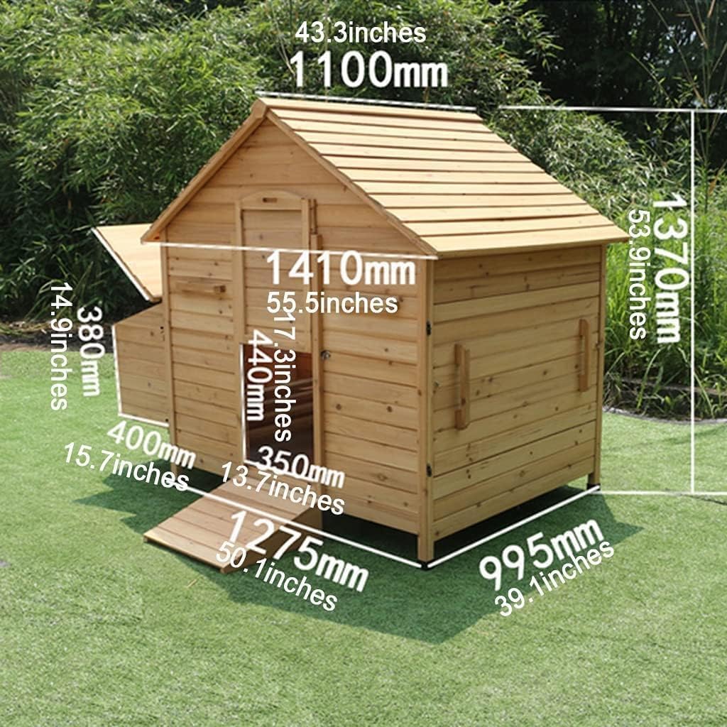50inch Deluxe Wooden Chicken Coop L47969
