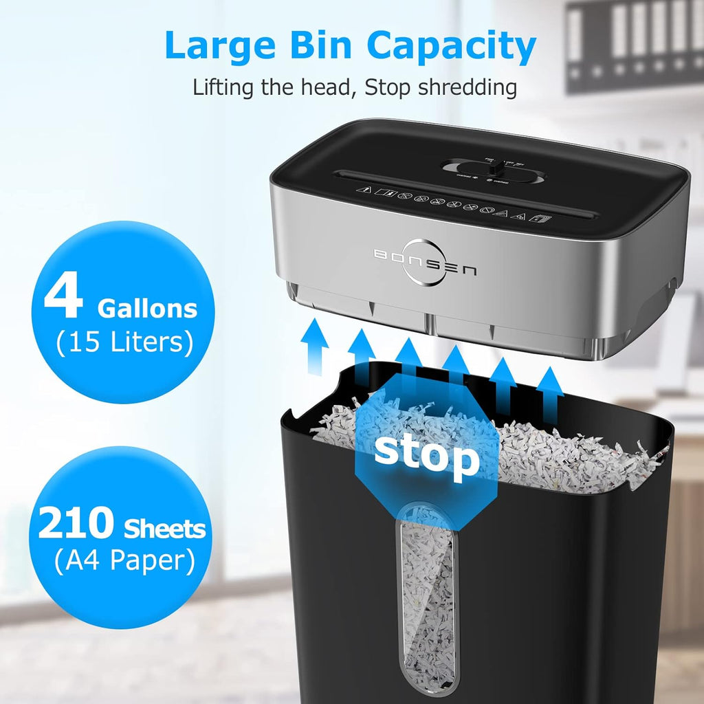 Micro-Cut Paper Shredder, 6-Sheet P-4, 4-Gallon, Black, Pack of 2 M985