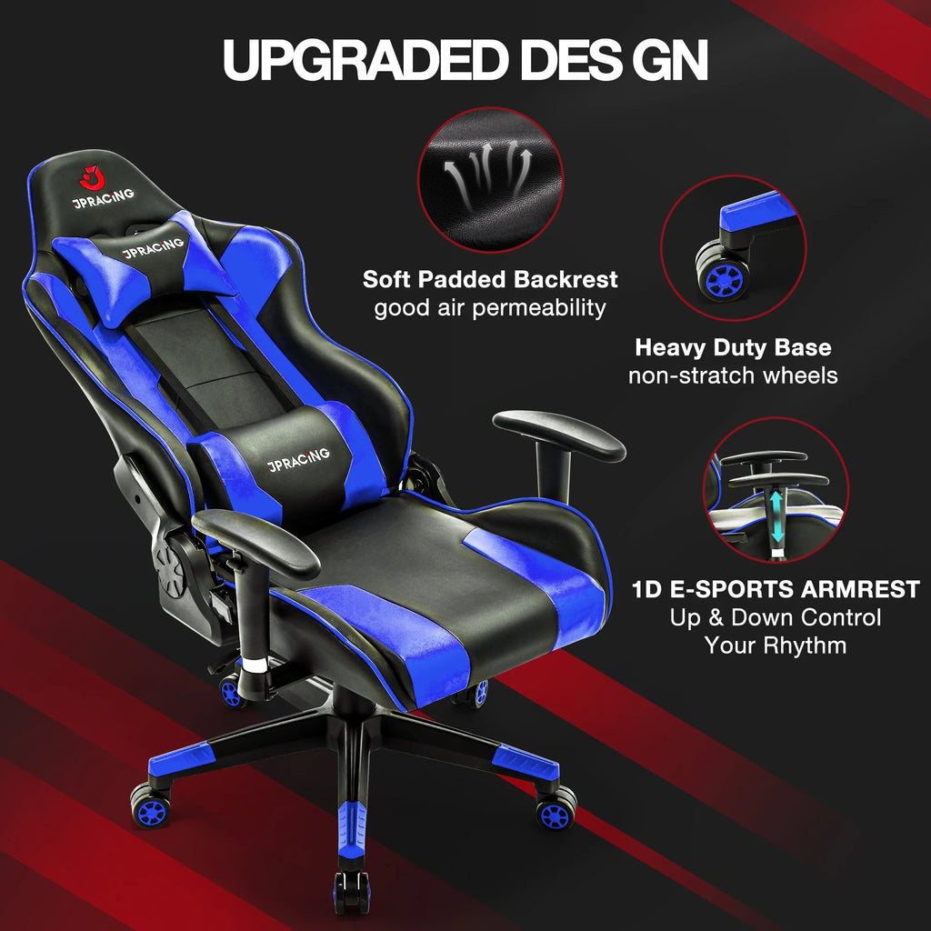Blue PU Leather Gaming Chair F878021