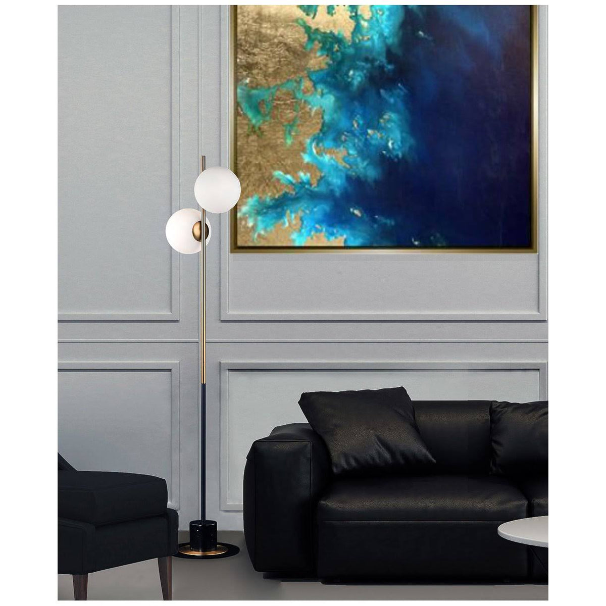 Semi-Flush Mount Satin Brass / Black 1 Light M367
