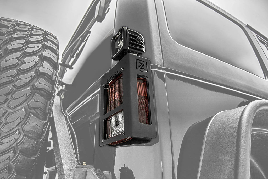 Black Tail Light Protectors with LED Mount B839