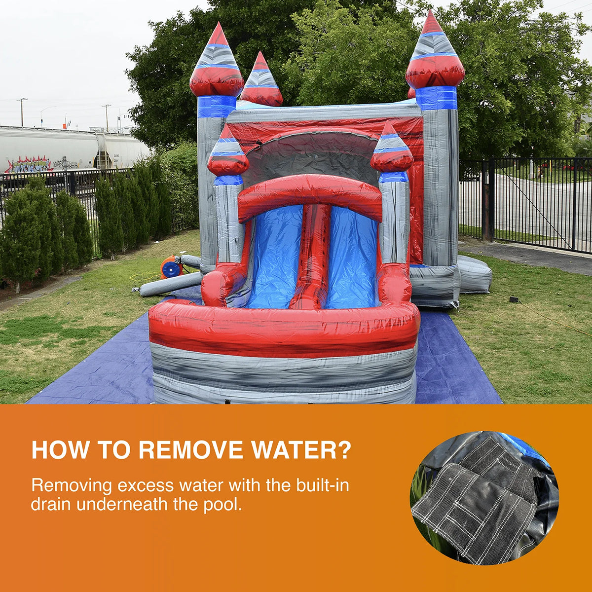 Commercial Grade Bounce House Water Slide with Pool S9370