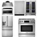 36 Gas Range, Range Hood, Microwave, Refrigerator, Dishwasher, Wine Cooler D9505