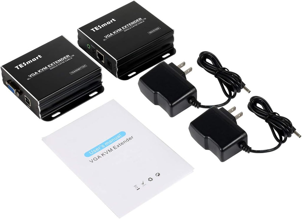 1080P 60Hz USB VGA KVM Extender Over Cat5e Cat6 Ethernet Cable P447