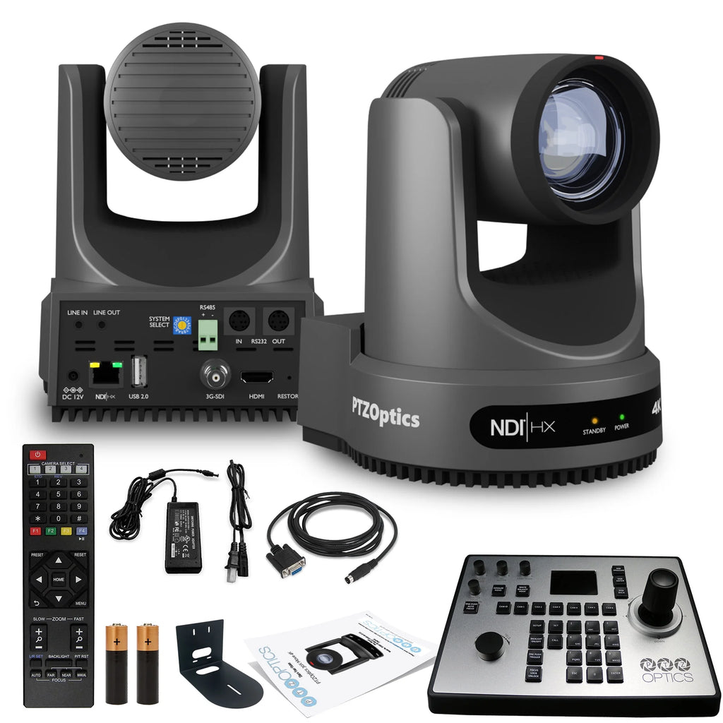 4K PTZ Camera with 12x Optical Zoom and Joystick Controller H883