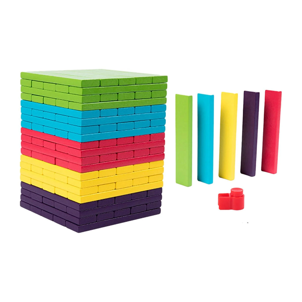 100 Pieces Wooden Blocks Stacking Game Building Kits Board Games K787