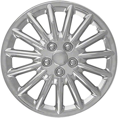 17' Chrome ABS 15 Spoke Hubcap Wheel Covers (Push-on) U653050