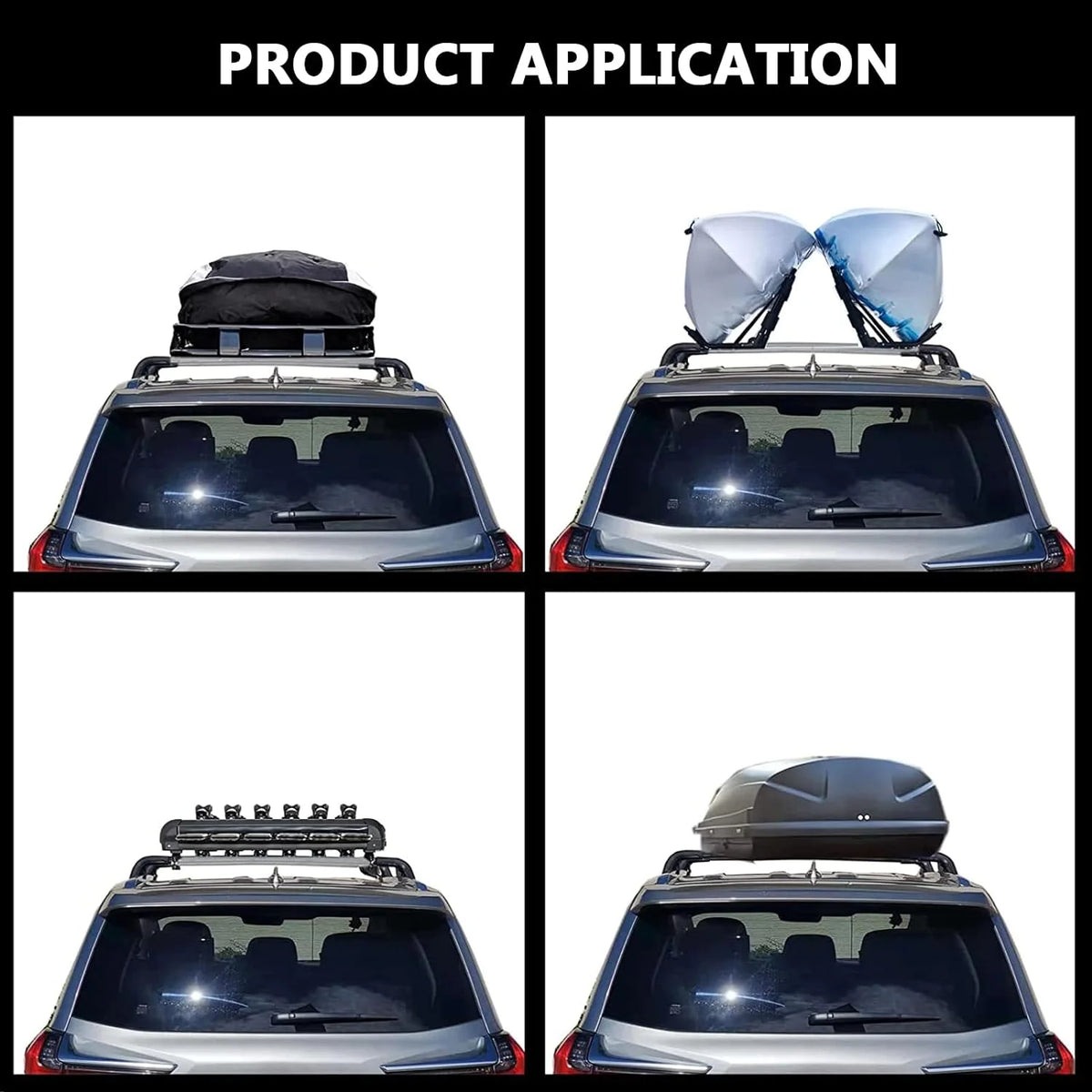 Black Lockable Roof Rack Crossbars Y23883