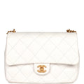 White Caviar Leather Single Flap V286