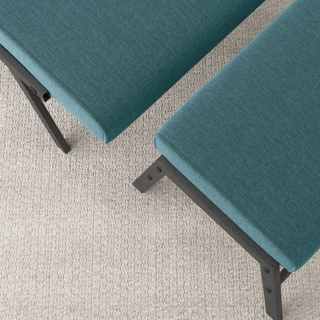 Green Linen Accent Chair with Ottoman M5059