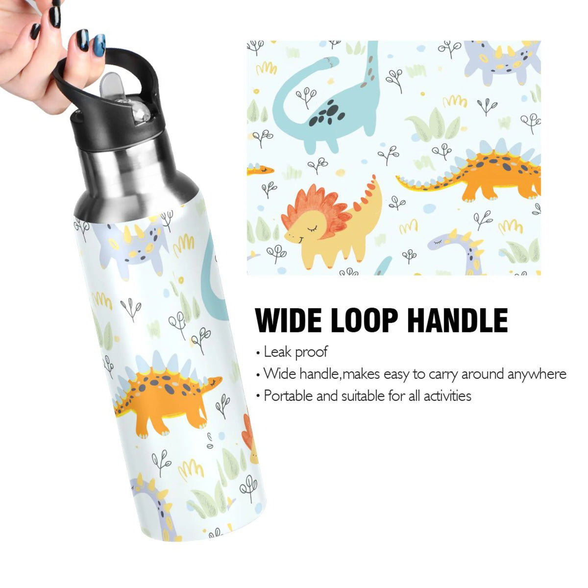Stainless Steel Insulated Water Bottle with Straw Lid X2005