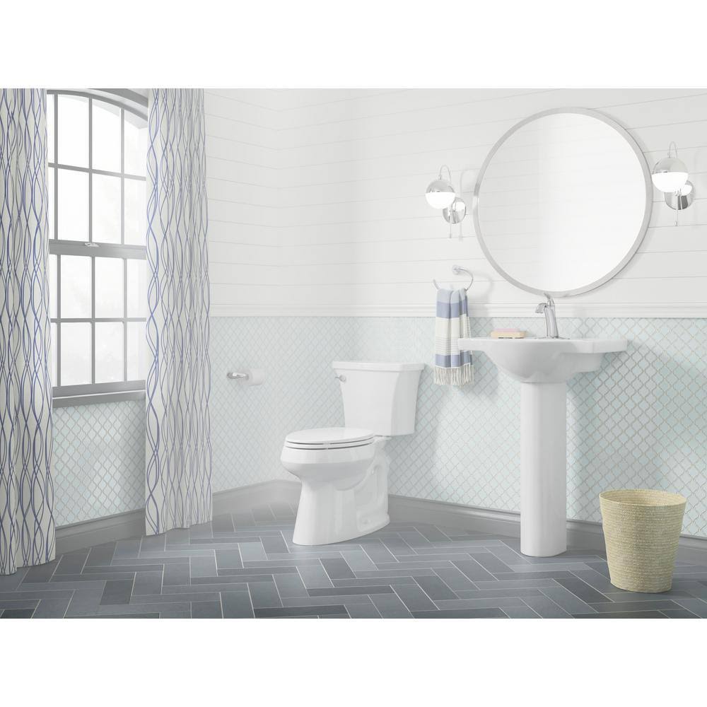 2-Piece 1.28 GPF Single Flush Elongated Toilet in White M7697