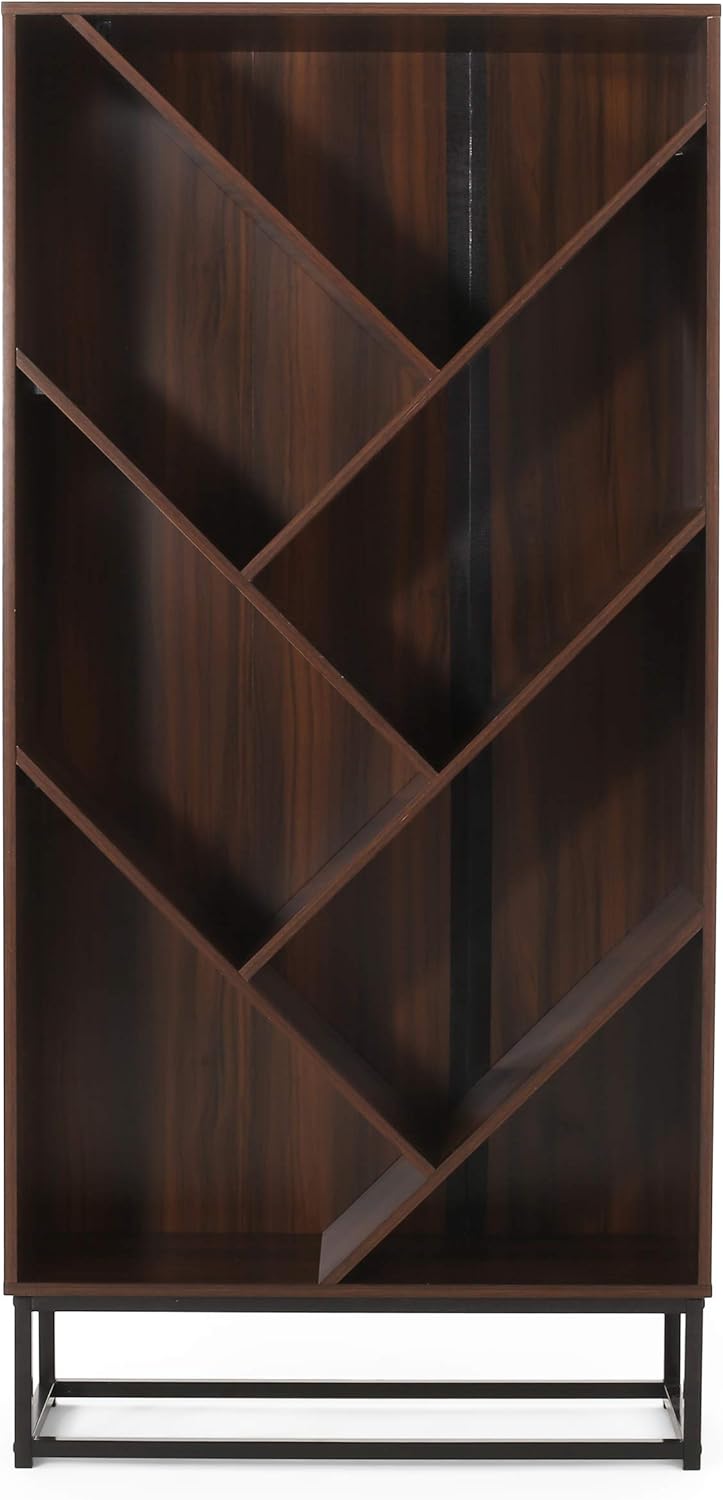 Dark Gray Black Bookcase Z3928