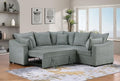 Oversized Corduroy U-Shaped Sectional Sofa with Chaise Lounge and 7 Toss Pillows L469898