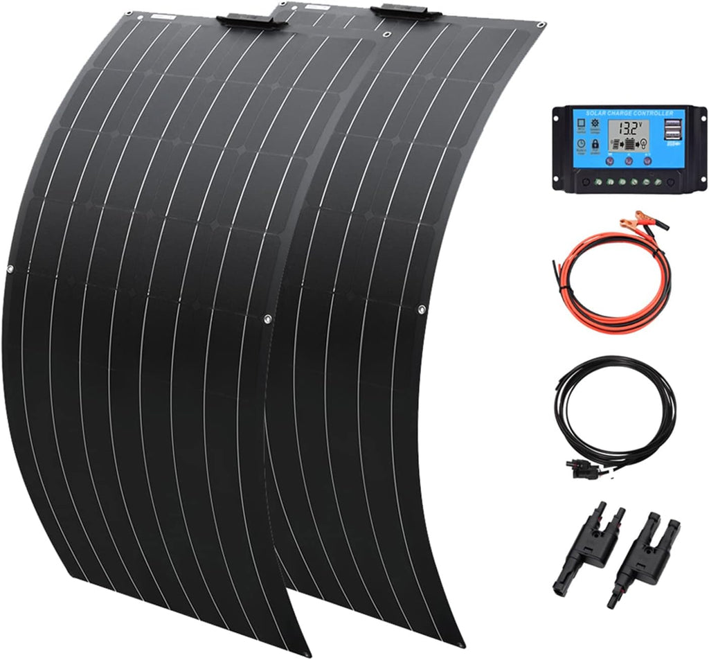 200W Monocrystalline Semi-Flexible Solar Panel Kit Q442883