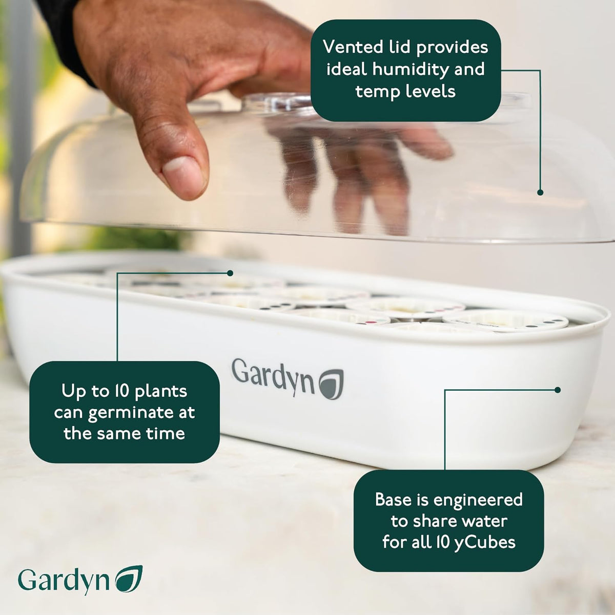 Indoor Garden Seed Starter Tray for Hydroponic Growing Systems O27503