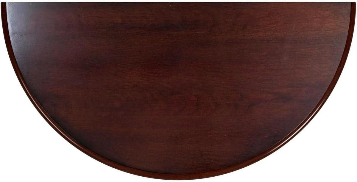 Cherry Brown Demilune Console Table C421