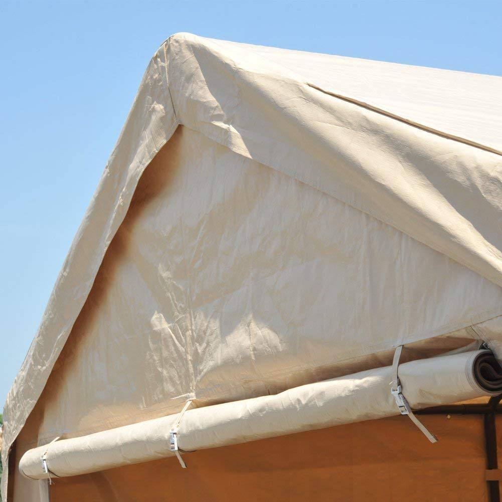 10 x 20 ft Heavy Duty Beige Carport Canopy G156831